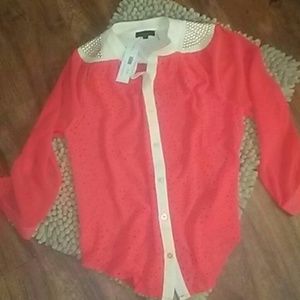 QuarterSlv ColorBlock Top